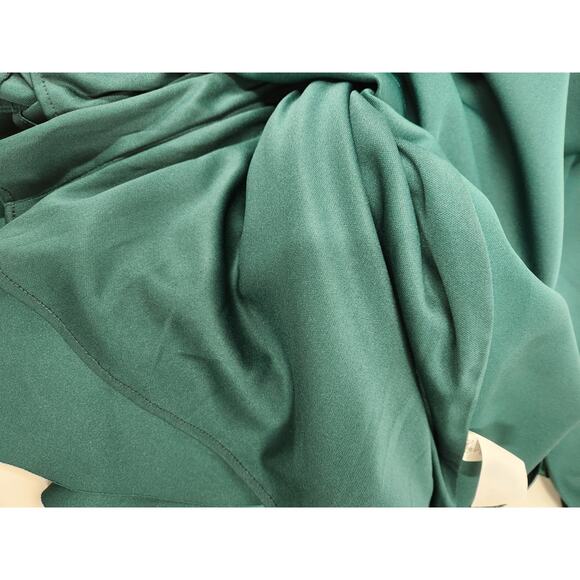 Xscape Women's Long Off Shoulder Sweetheart Neck Side Ruffle Gown, Sz 14P Hunter - Picture 11 of 14